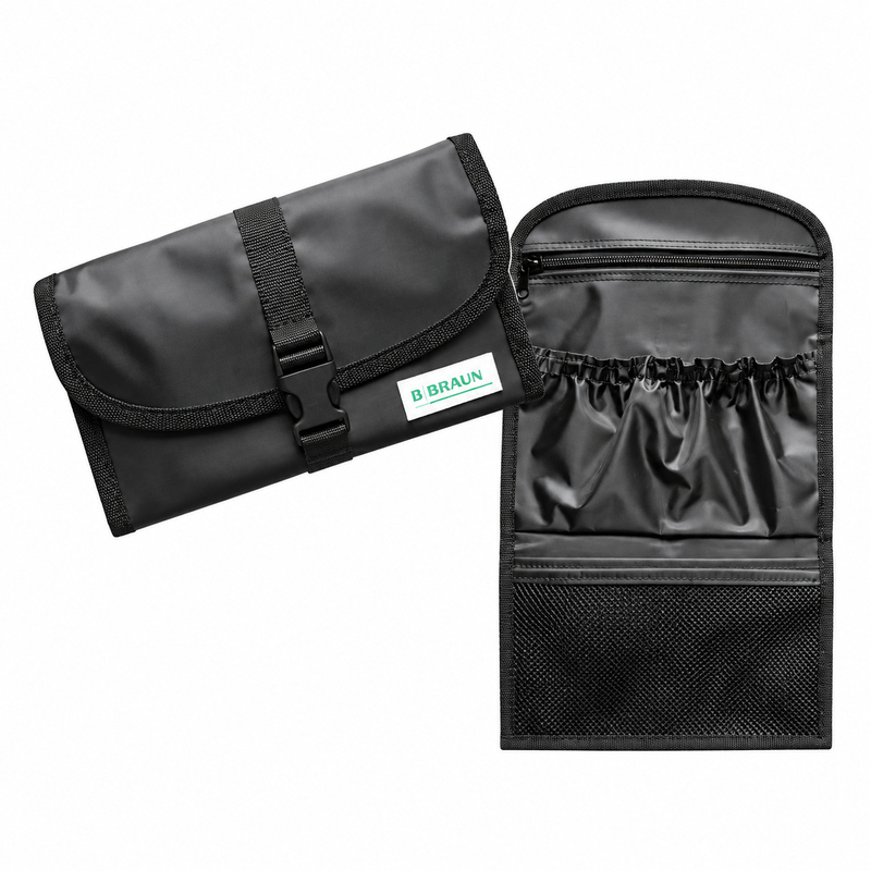 Neceser porta todo en tela 070 con bolsillo red y logo en bajo relieve