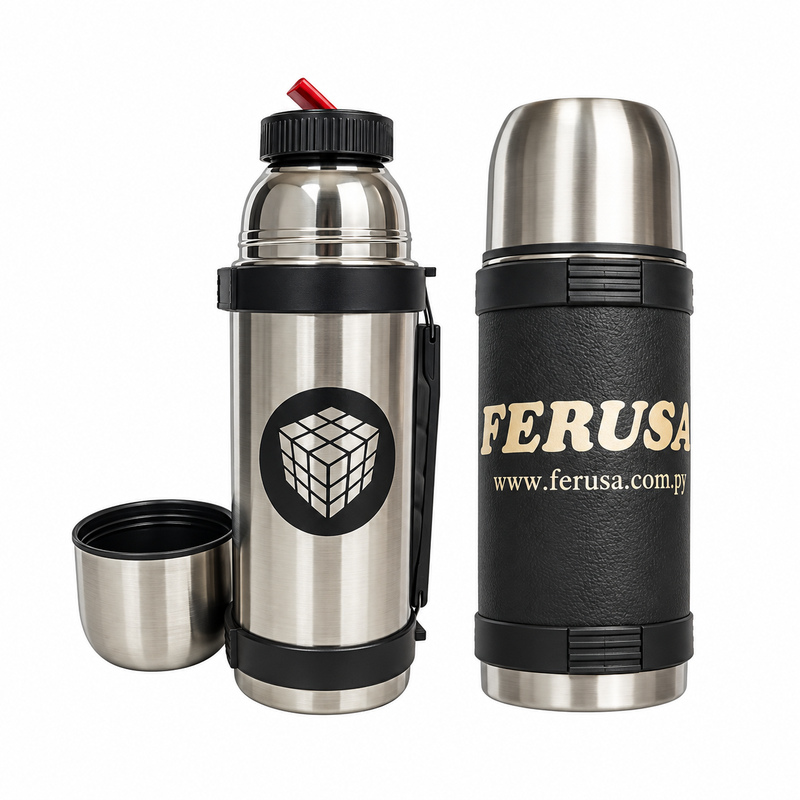 Termito mate con logo impreso o forrado con logo bordado