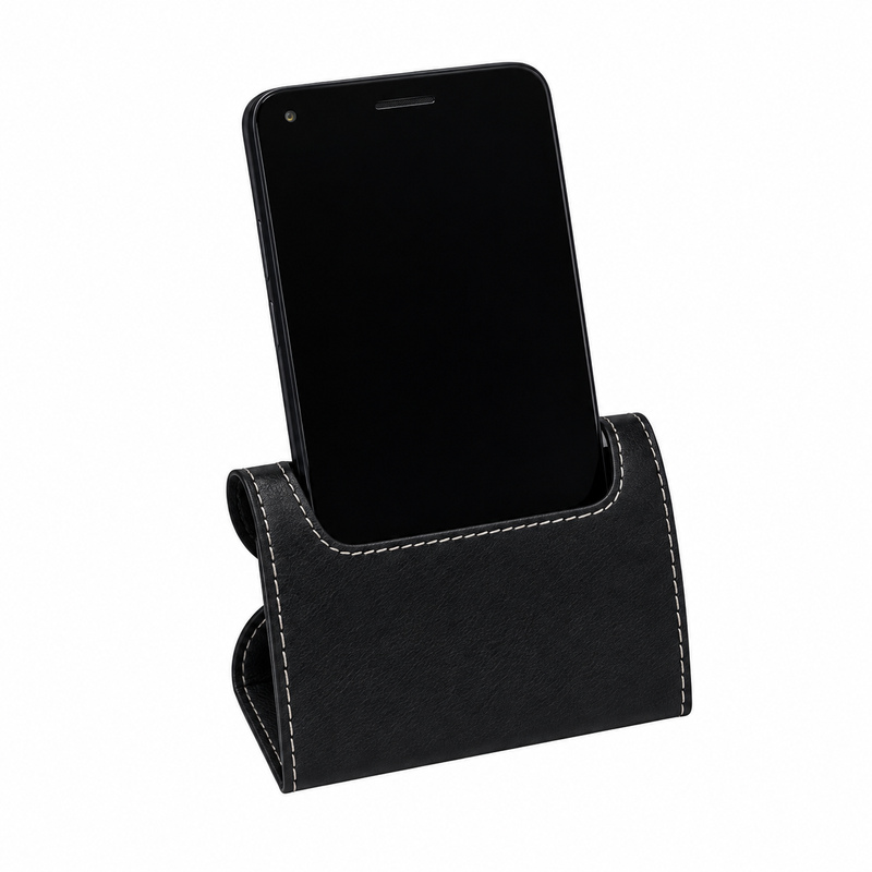 Porta celular en símil cuero