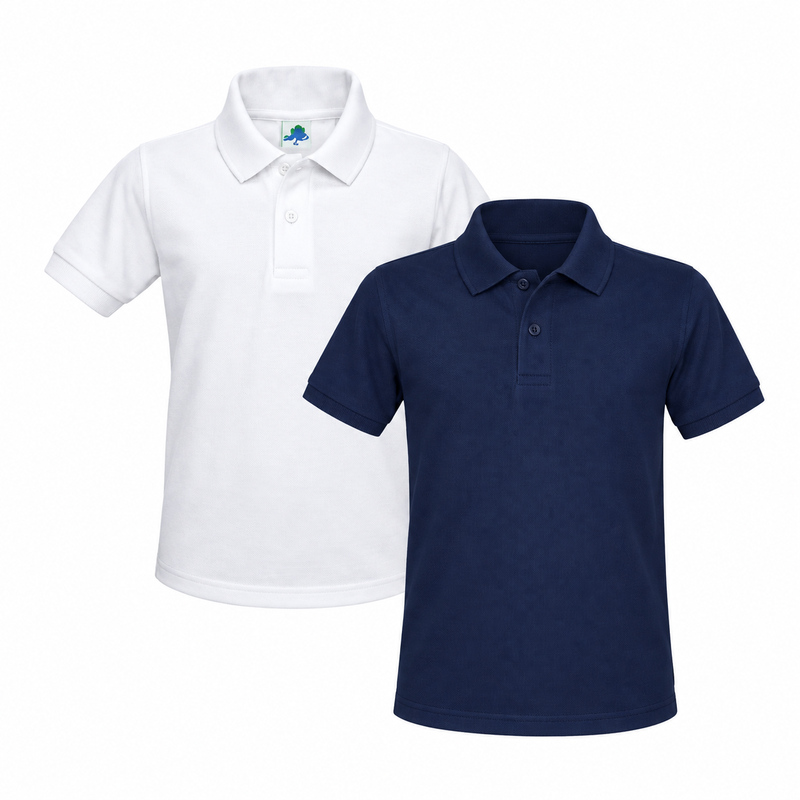 Remera polo clásica más logo bordado