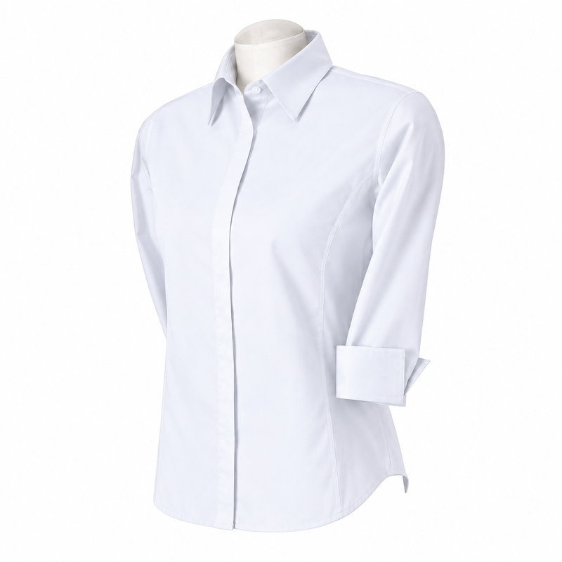 Camisa femenina con logo bordado