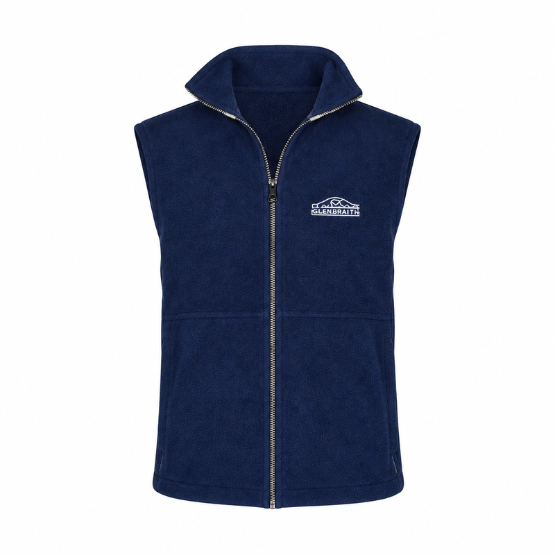 Chaleco polar con logo bordado