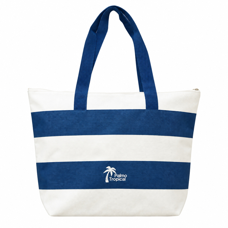 Bolso amplio en tela 600 a rayas