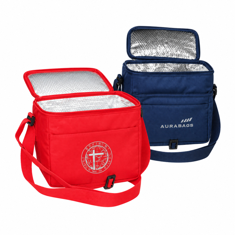 Bolso térmico grande medidas 23 x 21 x 25cm con bolsillo frontal